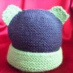 Organic Merino Baby Bear Hat