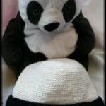 Hand Knitted Panda Hat